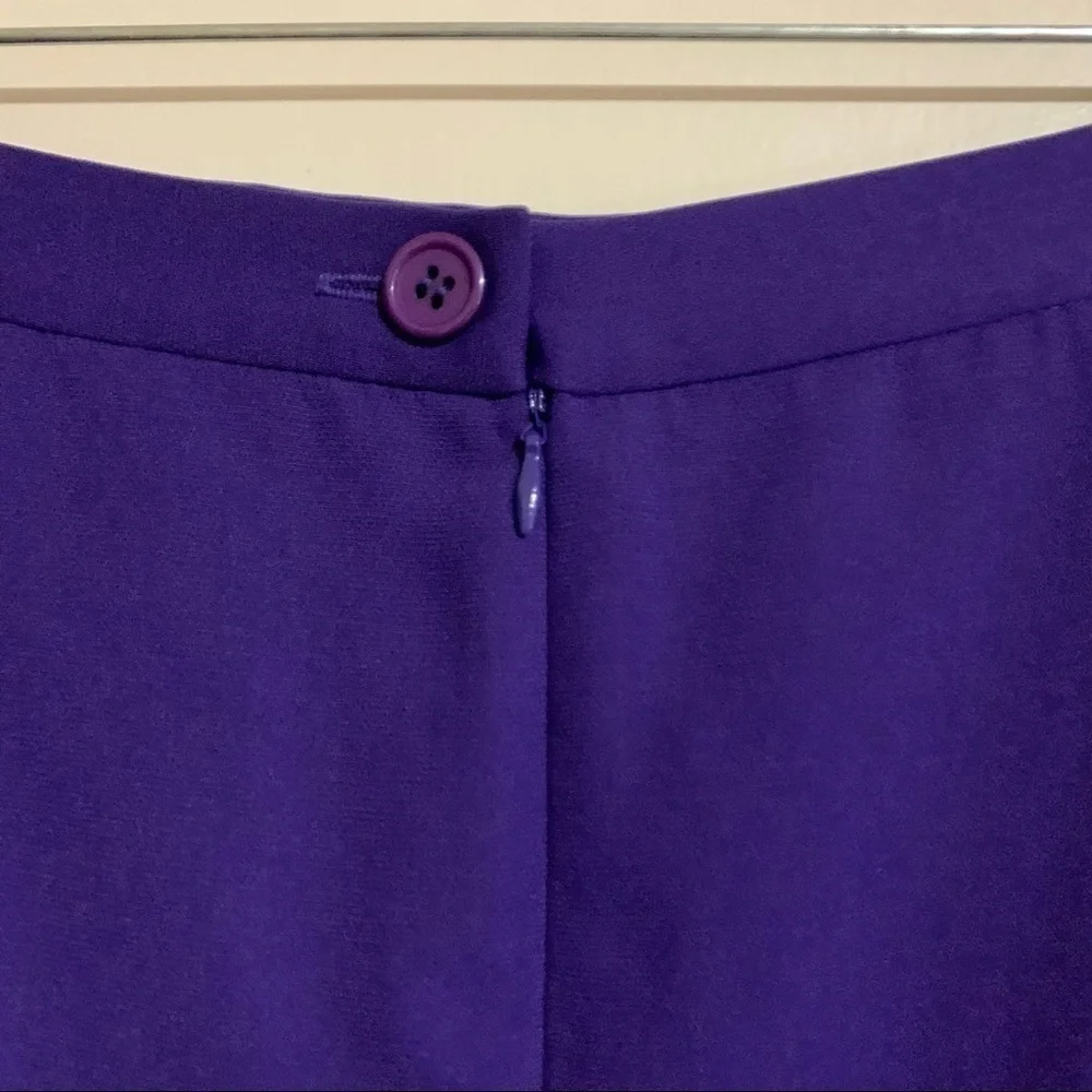 Career Dressy Lined Pencil Straight Ankle Length Maxi Skirt Purple Plum size 10